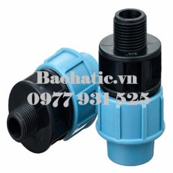 Măng sông ren ngoài vặn ren nối nhanh HDPE D20, D25, D32, D40, D50, D63, D75, D90, D110